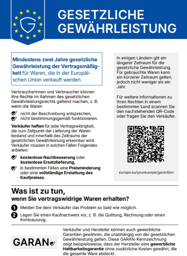 EU-Gewährleistungslabel